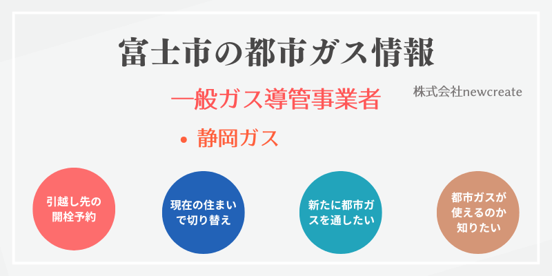 富士市の引越しガス開栓予約｜おすすめ都市ガス会社一覧